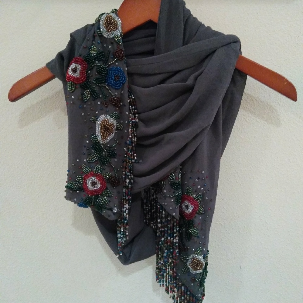 Vintage STUNNING Geoffrey Beene Beaded Wrap